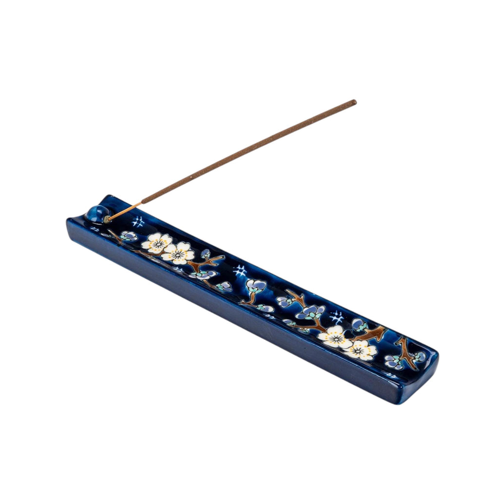 Hand-painted Incense Holder - Plum Blossoms