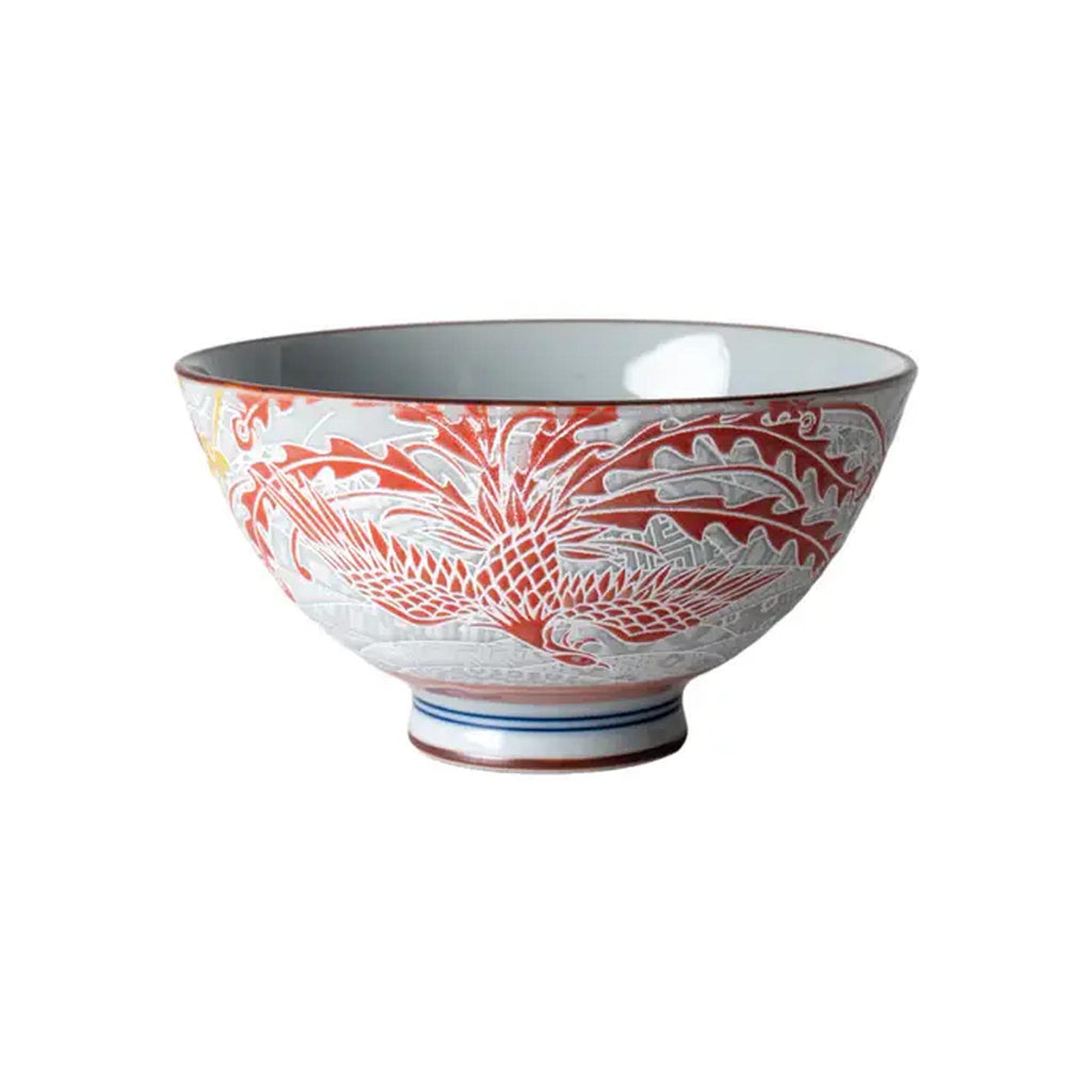 Japanese Phoenix Porcelain Rice Bowl