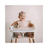 Ava + Oliver Confetti Silicone Baby Bibs - Guava on baby