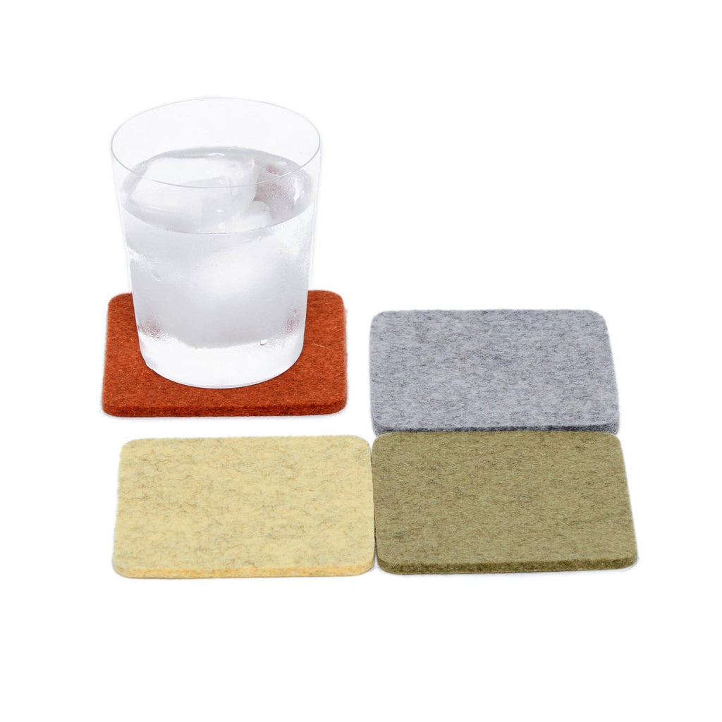 Bierfilzl Wool Felt Coaster Set of 4 - Ikebana