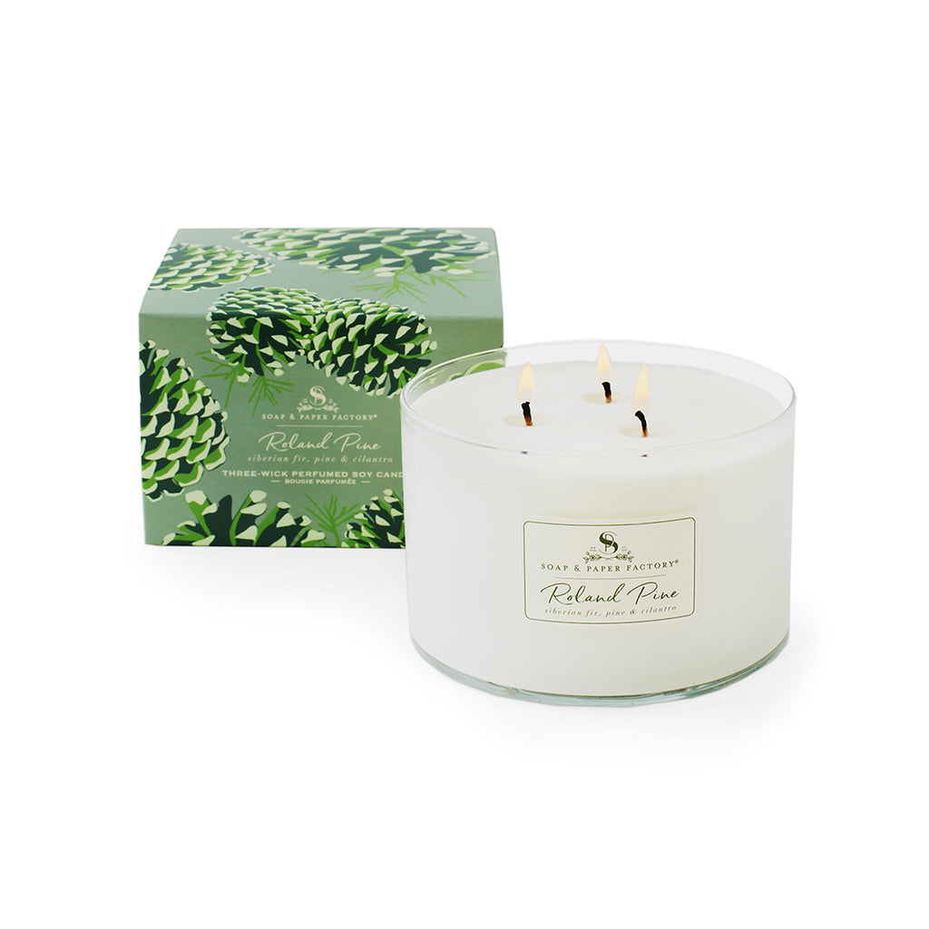 Roland Pine Three-Wick Candle