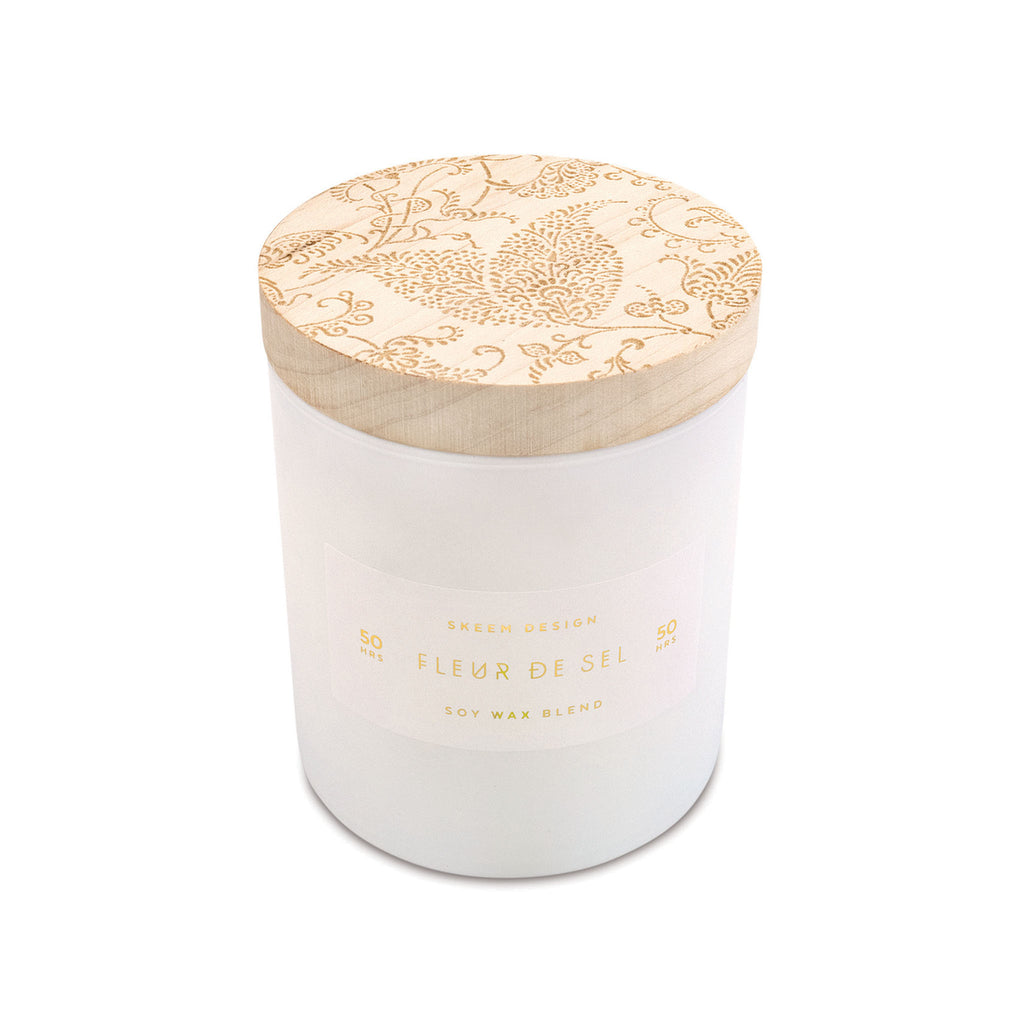 Print Block Small Candle: Fleur de Sel