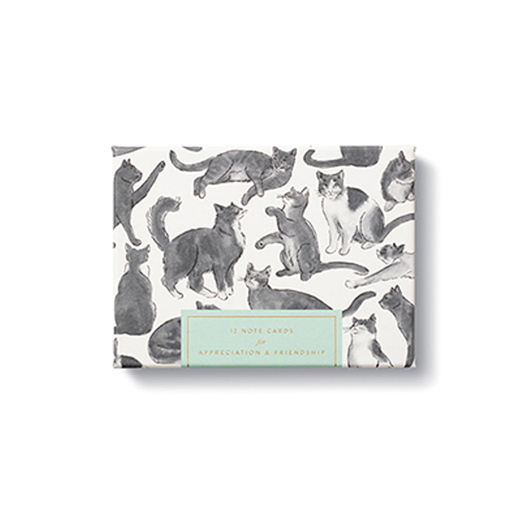 Appreciation & Friendship Note Card Set - Cats
