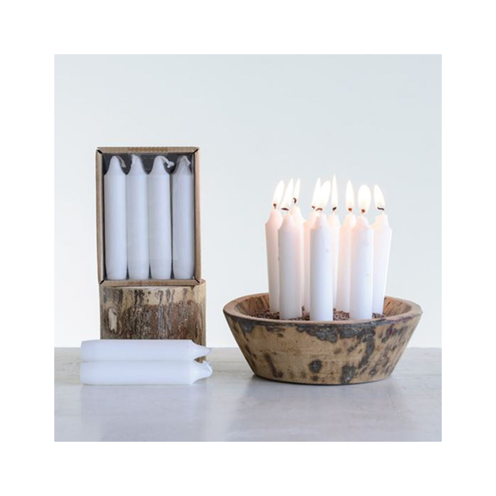 Unscented Short Tapers Box of 12 - Ivory