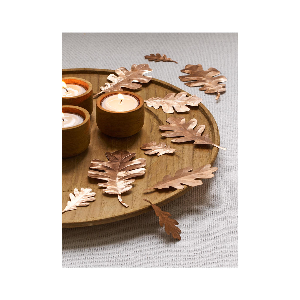 Decorative Copper Leaves Set of 10