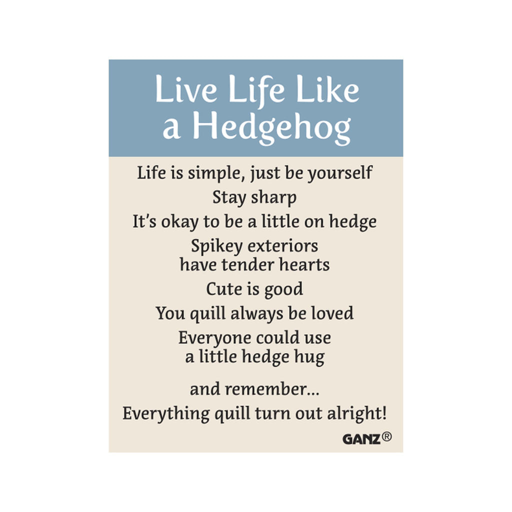 Hedgehog Charm - card