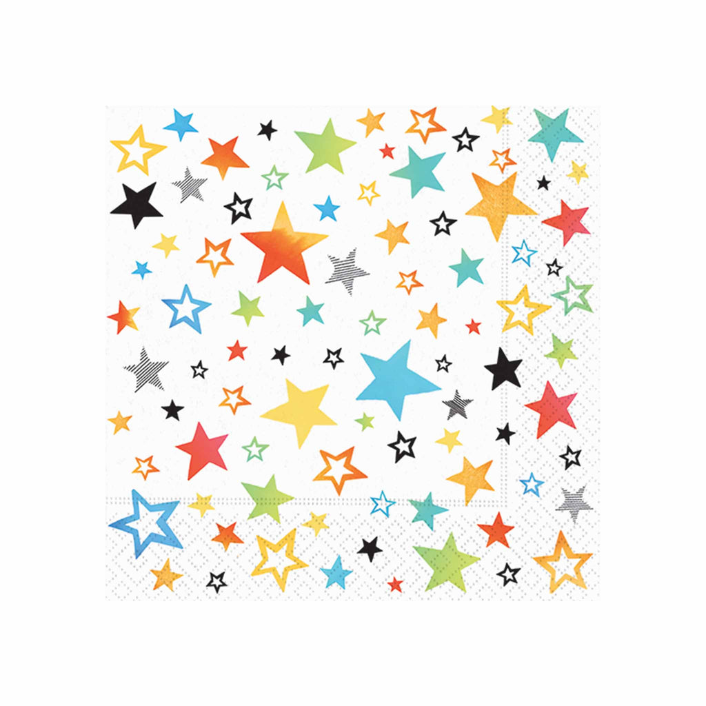 Rainbow Stars Luncheon Napkins