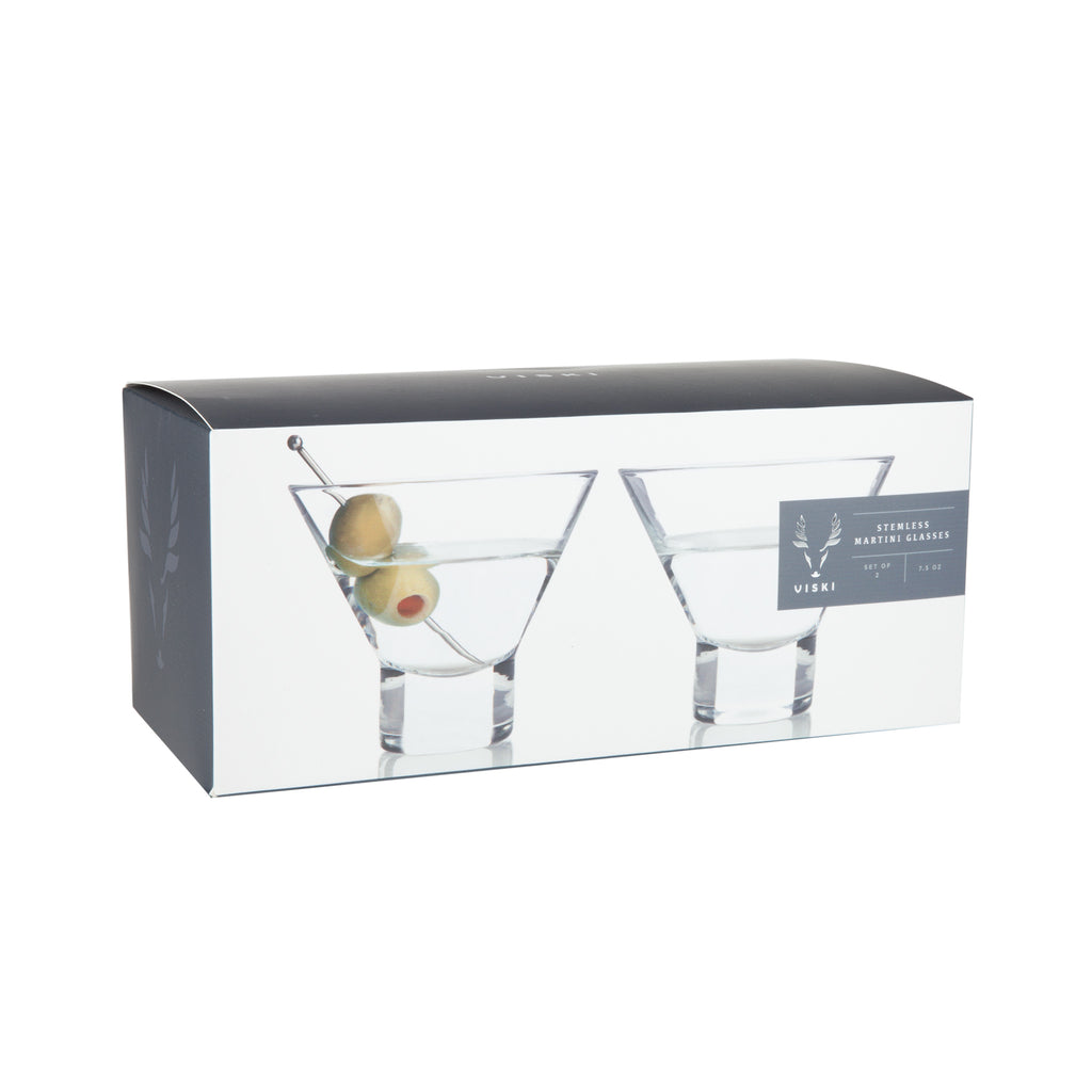 Stemless Martini Glasses Set of 2 - packaging
