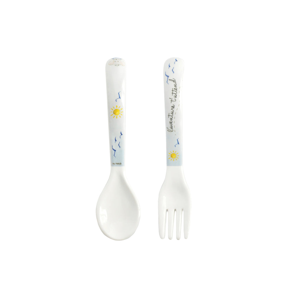 Textured Fork & Spoon  - Adventure Awaits