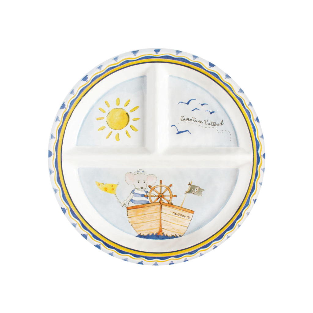 Textured Divided Plate- Adventure Awaits