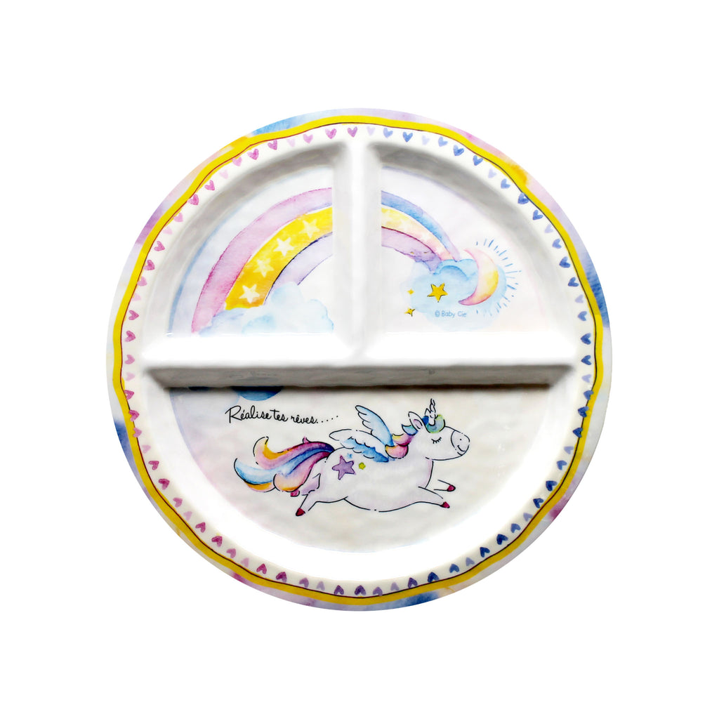 Textured Divided Plate- Realize Your Dreams