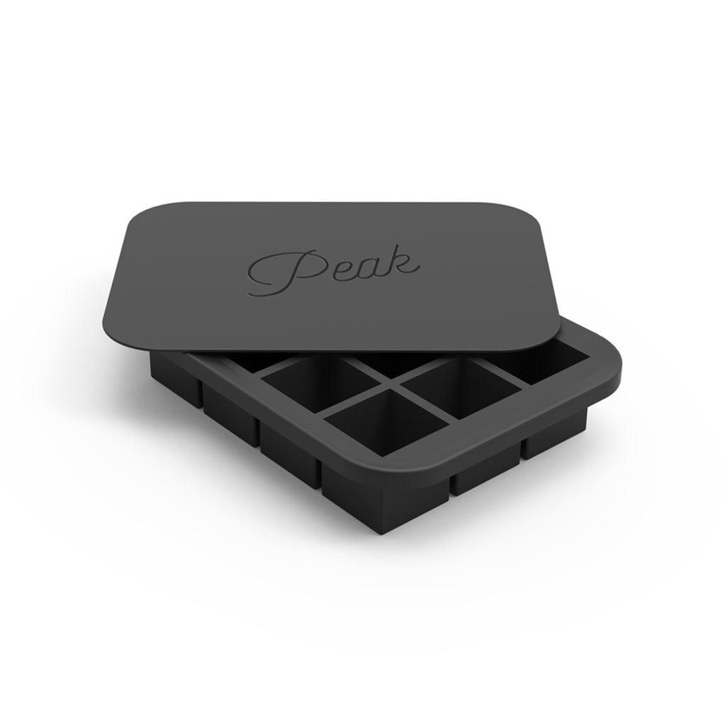 Peak Ice Works Silicone Ice Tray - Everyday Cubes - Charcoal