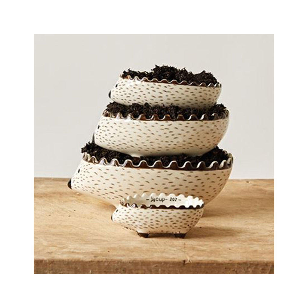 Hand-painted Hedgehog Measuring Cup Set