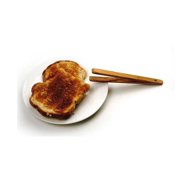 Olive Wood Toast Tongs
