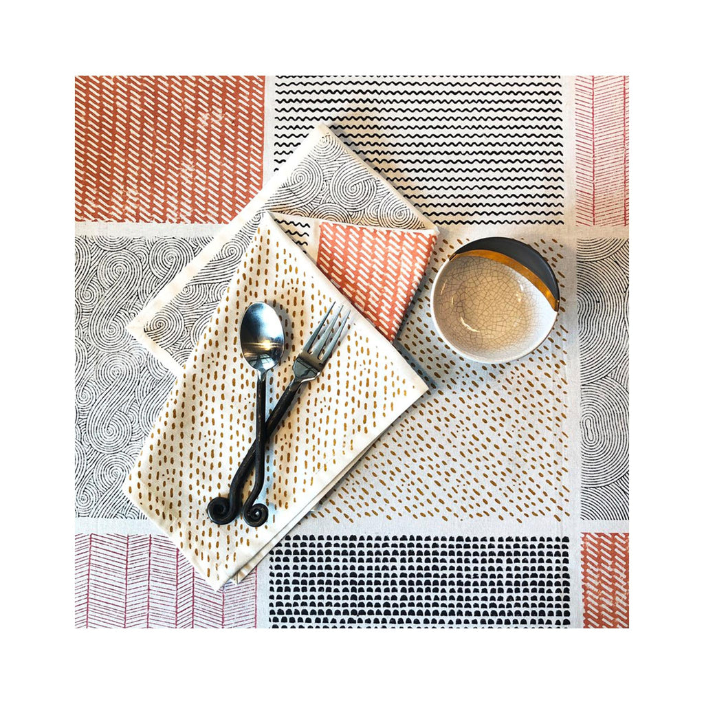 Block Printed Tablecloths - Multi Blocks