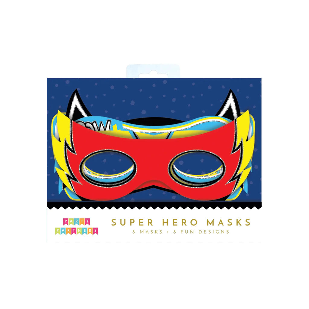 Super Hero Masks Set of 8 - packaging