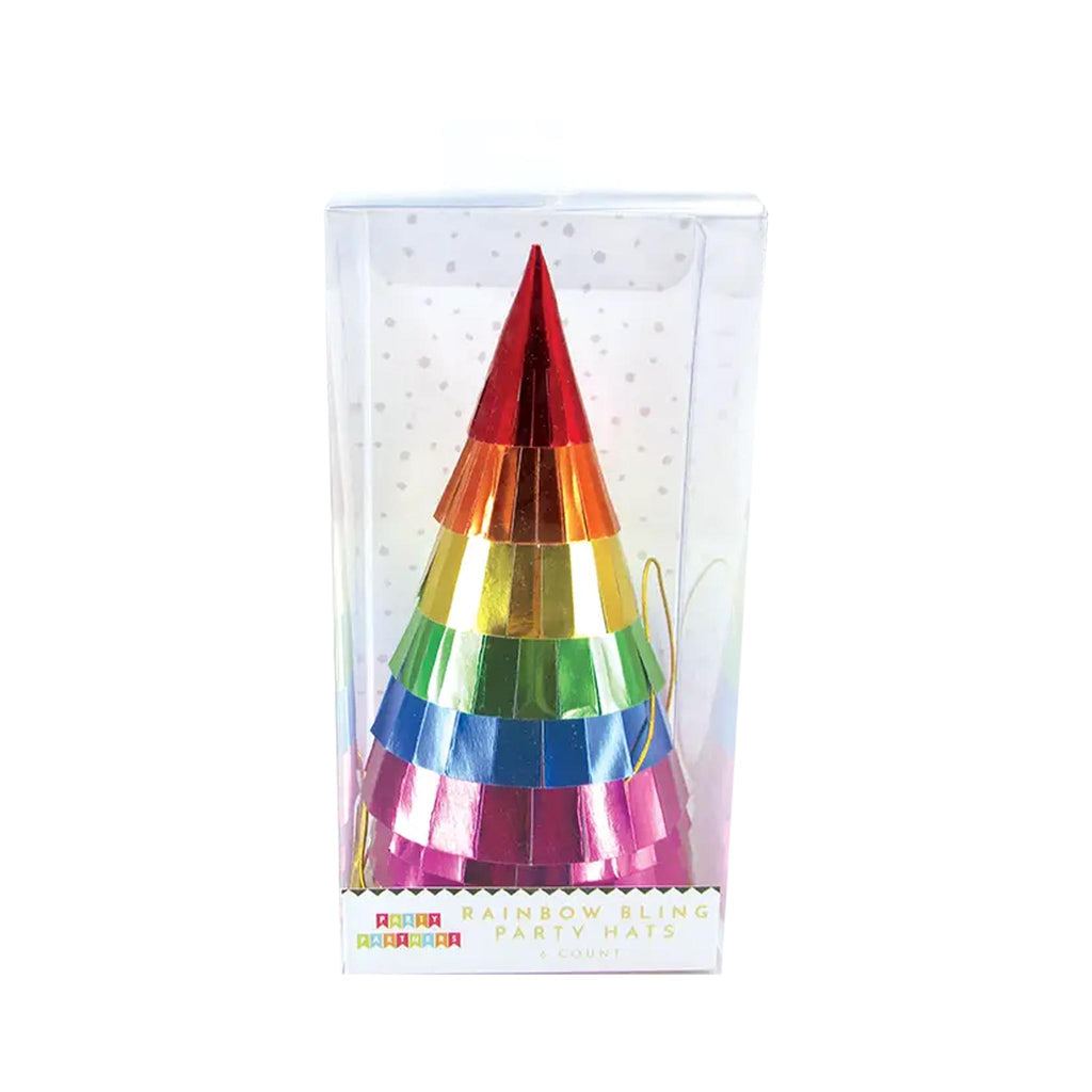 Rainbow Party Hats Set of 6 - packaging