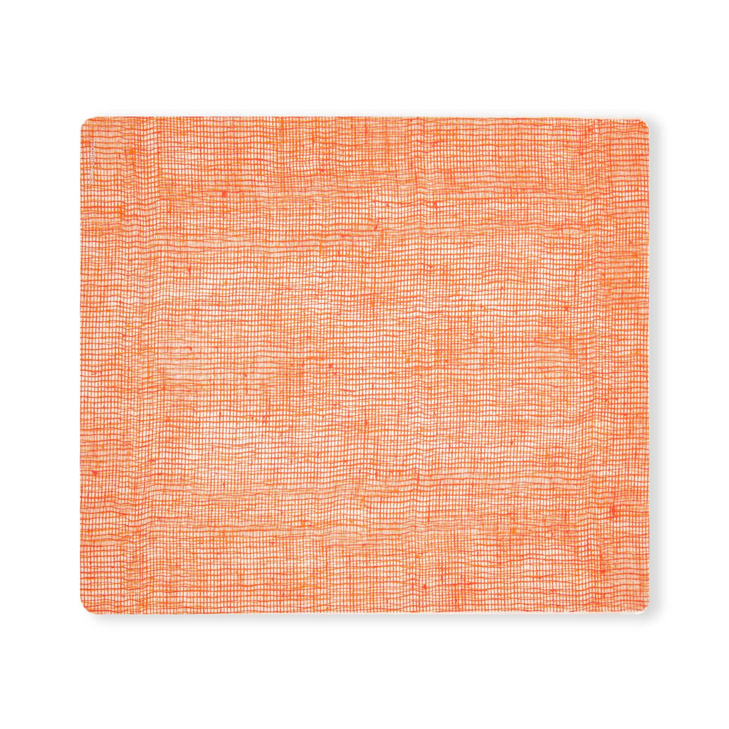 Modern Twist Silicone Placemat - Linen - Tangerine