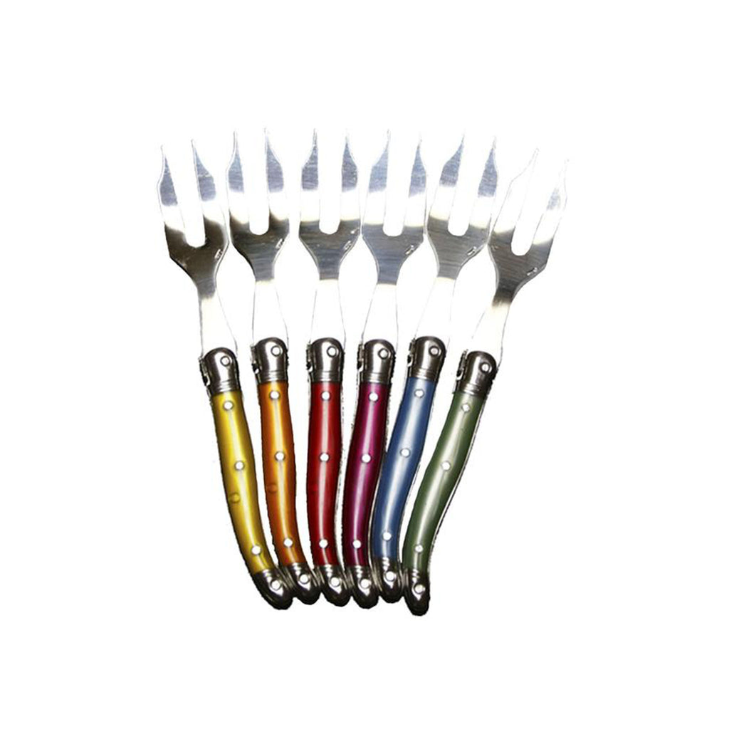 Laguiole Mini Cheese Forks - Rainbow Colors