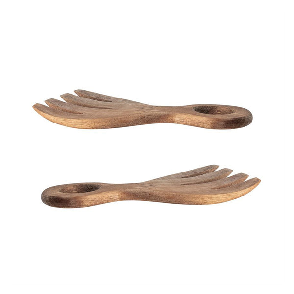 Acacia Salad Hands Set - side view