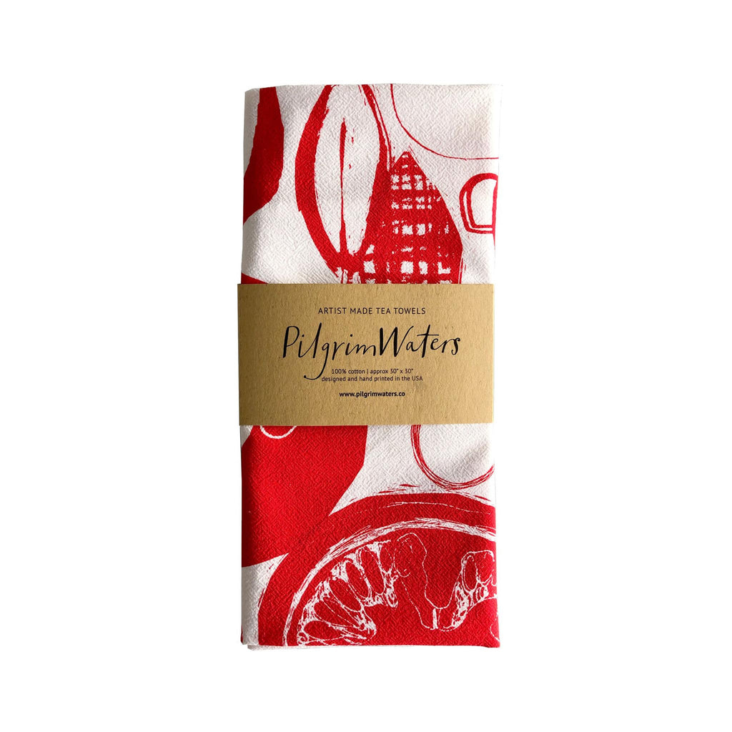 Pilgrim Waters Tea Towel - Tomato in package