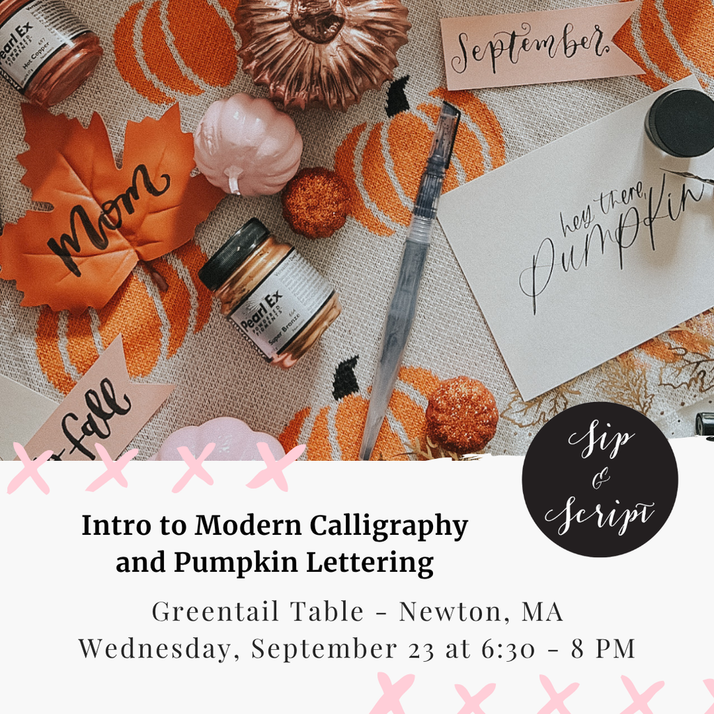 Intro to Modern Calligraphy & Pumpkin Lettering