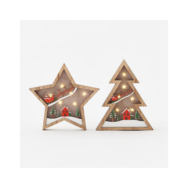 LED Lit Shaped Holiday Scenes