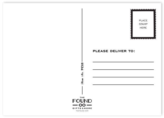 Boston Skyline Postcard - back