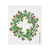 Swedish Dishcloths - Winter Imagery - Holly Wreath