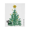 Swedish Dishcloths - Winter Imagery - Christmas Tree with Cat