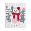 Swedish Dishcloths - Winter Imagery - Polar Bear with Scarf
