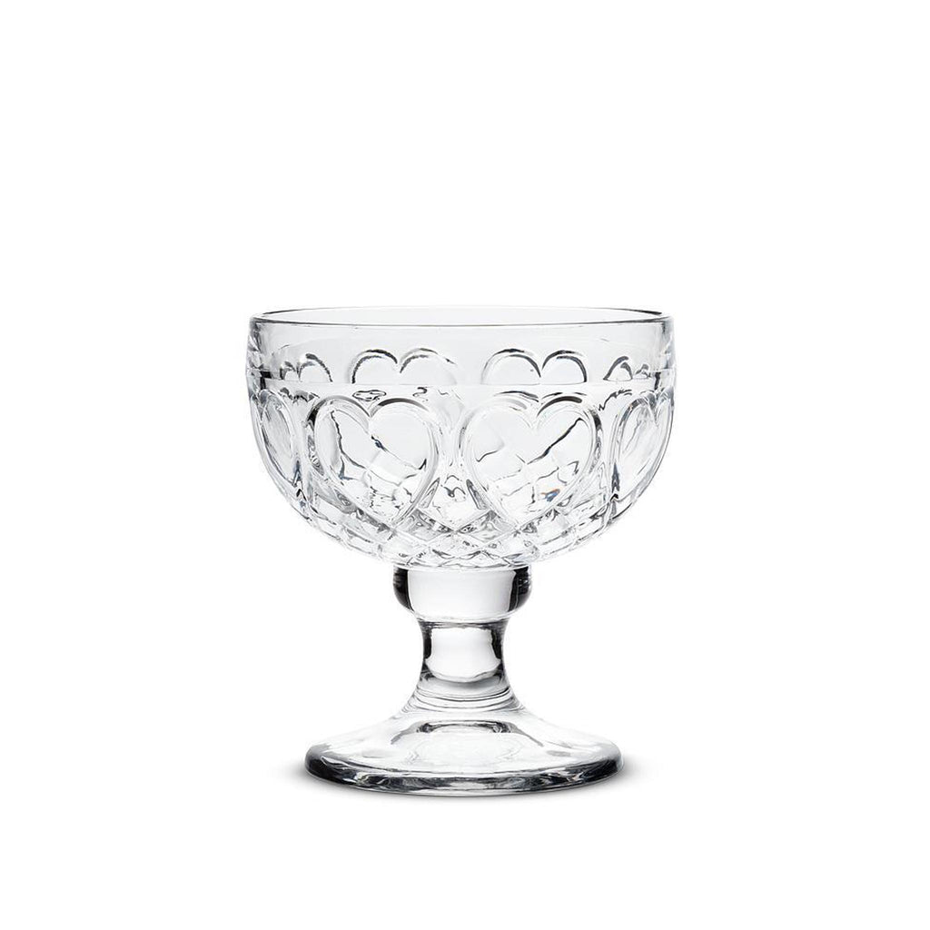 Heart Embossed Pedestal Bowl