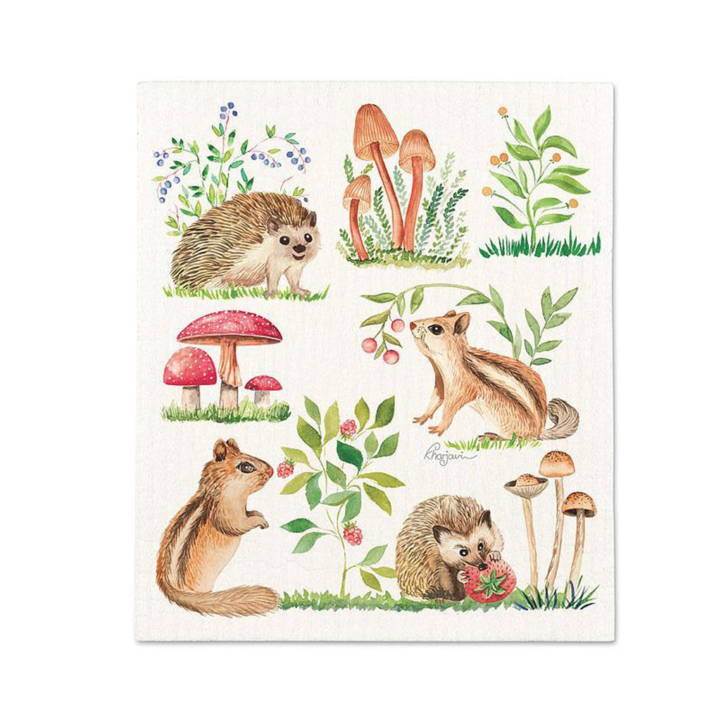 Swedish Dishcloth - Critters & Mushrooms