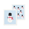 Swedish Dishcloth Sets - Holiday - Square Hat Snowman