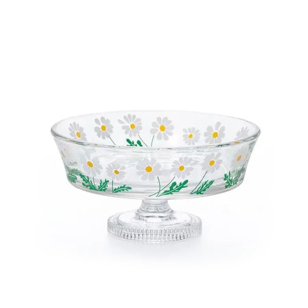 ADERIA Retro Collection Footed Serving Bowl - Daisy