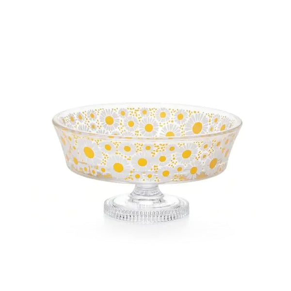 ADERIA Retro Collection Footed Serving Bowl - Daisy Bloom