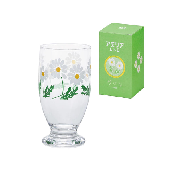 ADERIA Retro Collection Footed Tumbler - Daisy