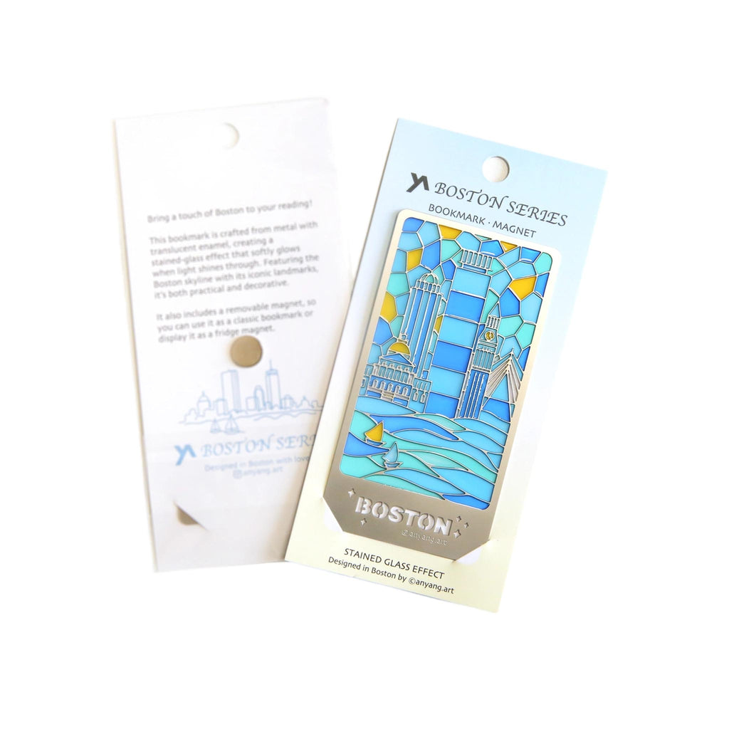 Boston Skyline Stained Glass Bookmark