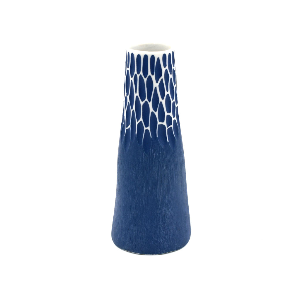Koza Vase - Blue Sculpted - Small
