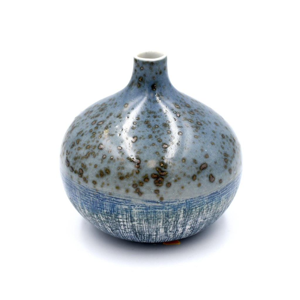 Porcelain Congo Tiny Bulb Vases -Large- Speckled & Textured