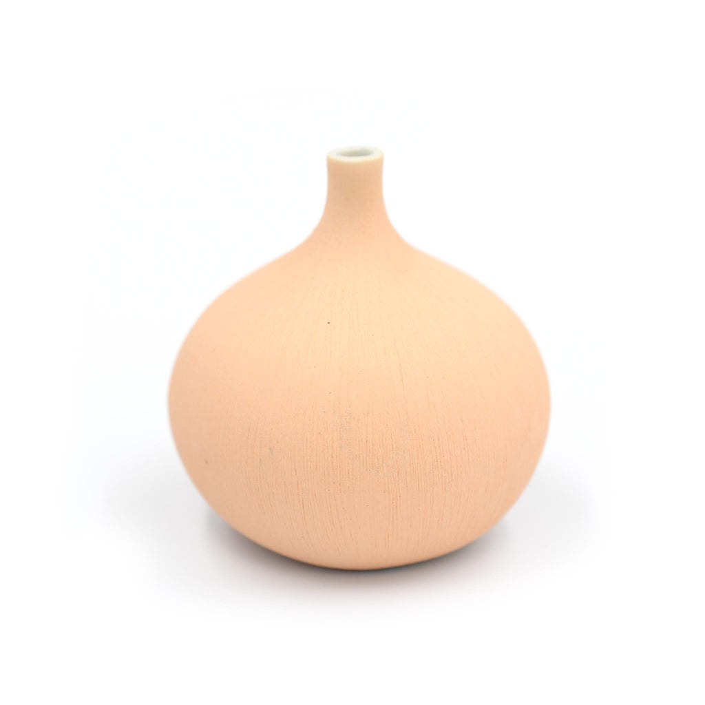 Porcelain Congo Tiny Bulb Vase - Small - Apricot