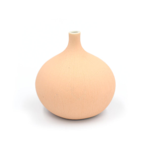 Porcelain Congo Tiny Bulb Vase - Small - Apricot
