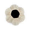 Champa Vase - White with Brown Dots - top view