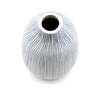Porcelain Adam Vase - White with Blue Lines - top view