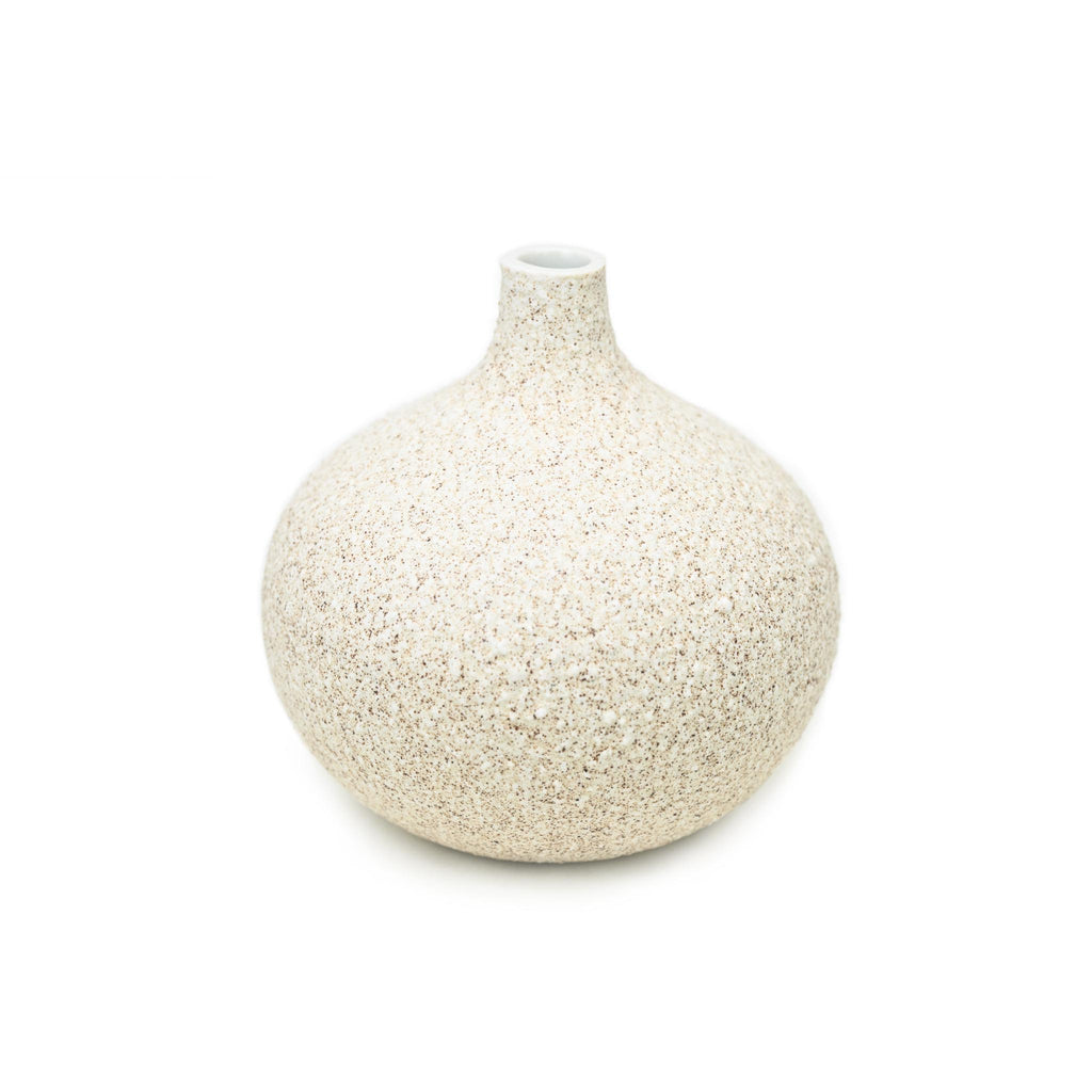 Porcelain Congo Tiny Bulb Vase -Large - Textured Oatmeal