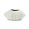 Porcelain Oval Vase - White with Brown Dots
