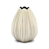 Champa Vase - White with Brown Dots