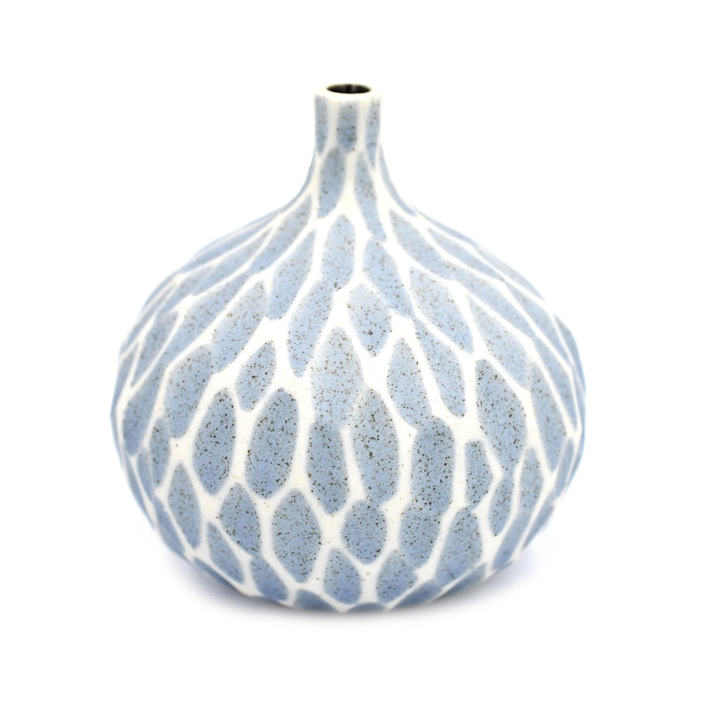 Porcelain Congo Tiny Bulb Vases - Small - Textured with Speckles