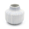 Diana Vase - White with Blue Dashes