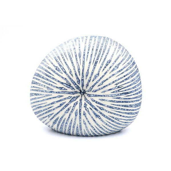 Diva Round Vase - Textured Blue Striations